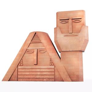 Grandmother and Grandfather sculpture