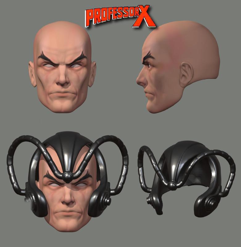 Professor X custom head Charles Xavier marvel legends
