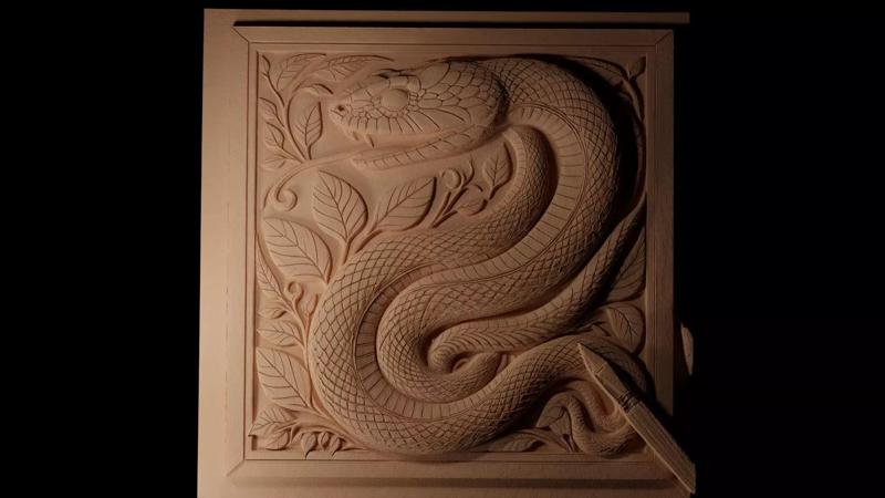 Bushmaster Snake CNC 3d Print High Relief Sand Casting
