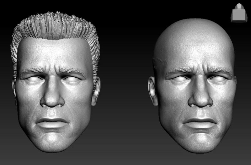 Arnold Schwarzenegger Terminator Headsculpt - 2 Sculpts