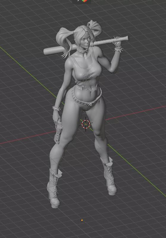 Harley Quin STL 3D print Model