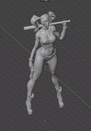 Harley Quin STL 3D print Model