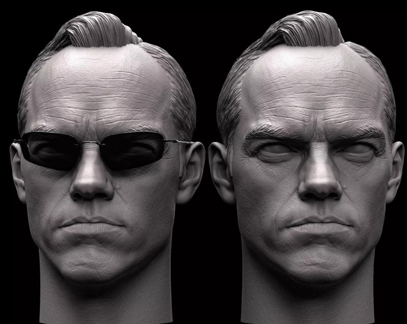 Hugo Weaving - Agent Smith Head
