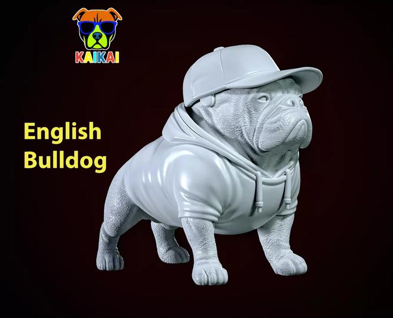 Bulldog model - america bully dog urban vibes decor
