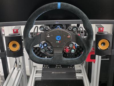 Sim racing rig surround sound speaker key hole mount for aluminium extrusion LG and others