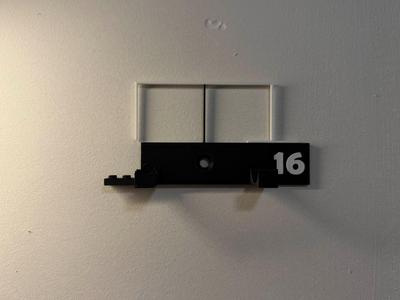 F1 Wall mount with grid and Number