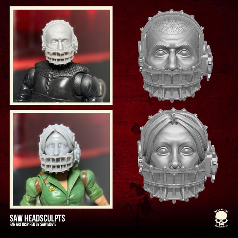 Saw Fan Art Heads 3D printable File
