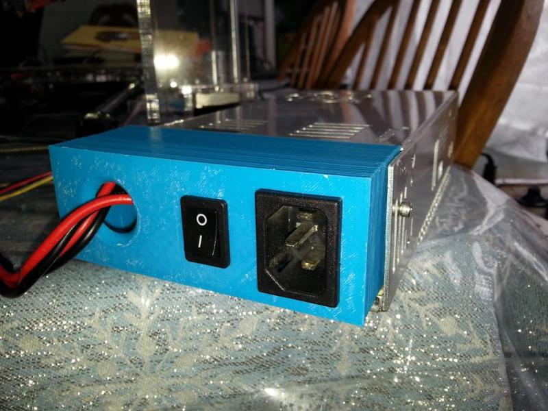 Power supply 30A 12V cover with male connector and power switch