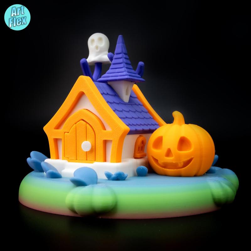 Halloween Hut with Ghost Friends Mini Diorama