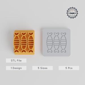 Candies Stamp Tile Set, 5 Motif Sizes for Clay, Cookies & Fondant, Halloween Party Decoration, Trick-or-Treat Theme PRODUCT_3971