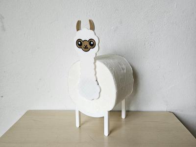 Alpaca paper roll holder