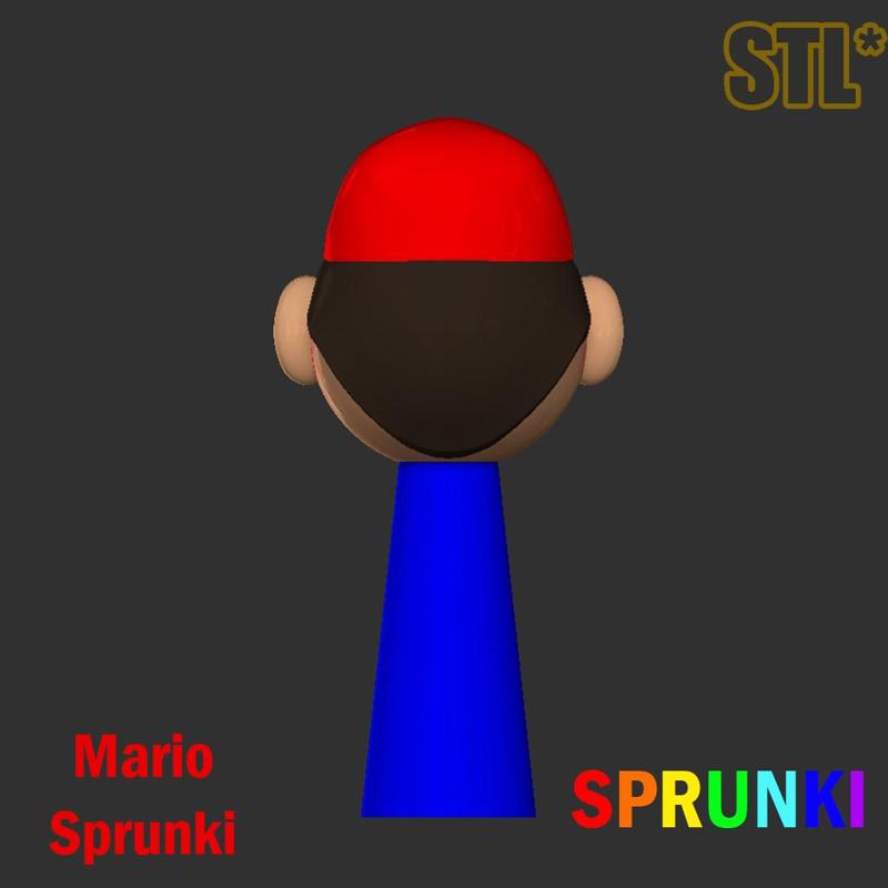 Sprunki Incredibox Super Mario Sprunki STL 3D Character Fanart