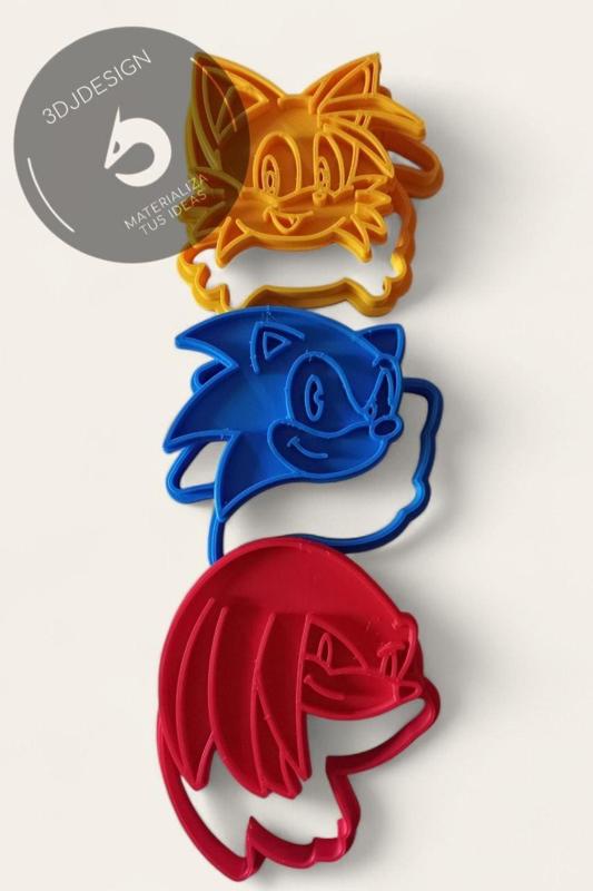 Cortador y Marcador de Galletas Sonic pack por 3