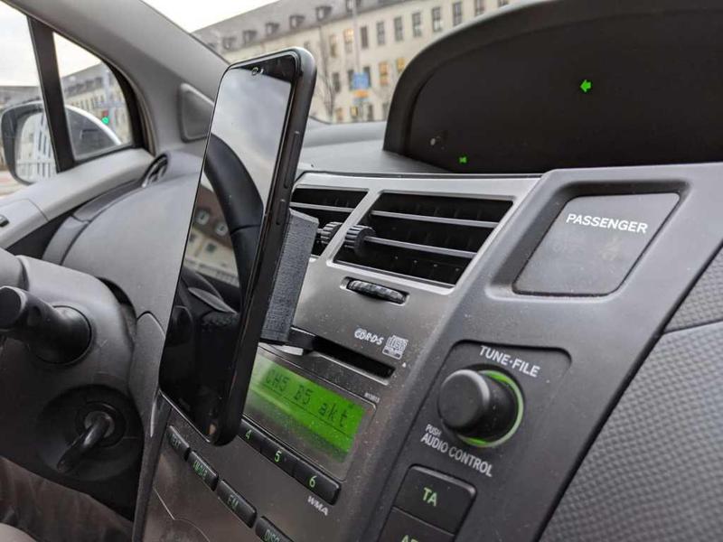 Car Phone Mount for CD Slot (needs telescope phone stand)