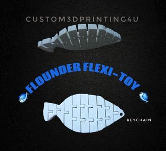 Flexible Flounder – Flat Flexi Fidget Toy & Keychain