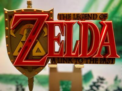Zelda A Link to the Past Logo Display Stand