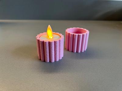 3D Printed Tealight Holder for LED Candle (40 mm)