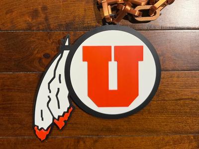 Utah Utes Logo Oversized Necklace Logo