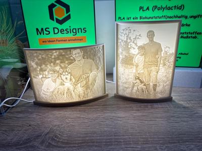 Curved Lithophane Holder for 180x135mm
