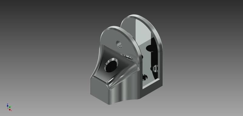 Bracket / fastener for 15 mm (0.5905") glass