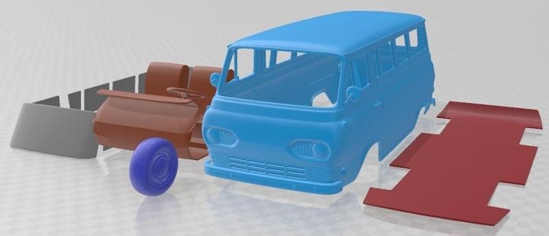 Ford E Series Falcon Club Wagon 1963 Printable Van