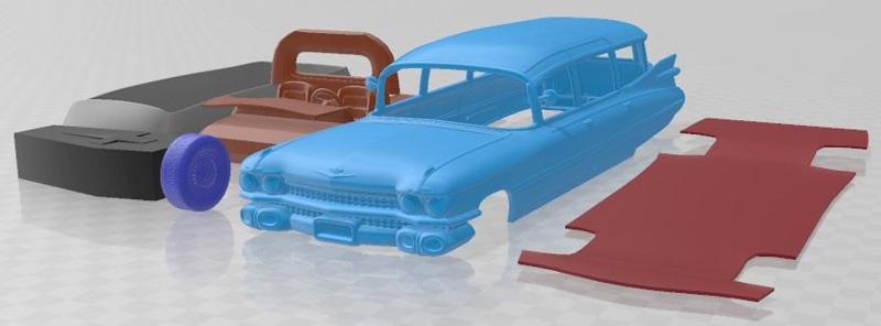 Cadillac Fleetwood 75 Miller Meteor Hearse 1959 Printable Car