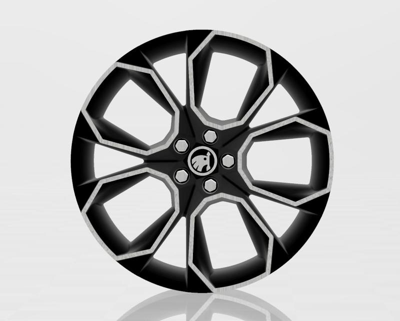 Skoda Octavia RS  wheels  for scale model 1/18 1/24 etc.