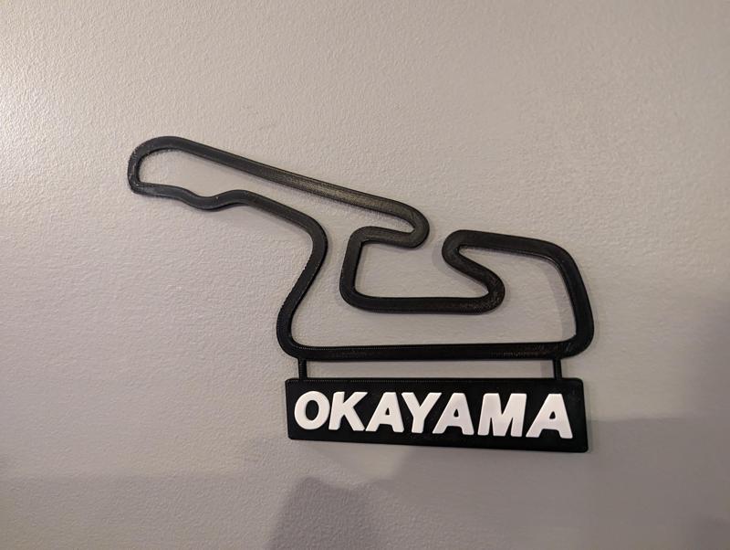 Okayama International Circuit with Nameplate