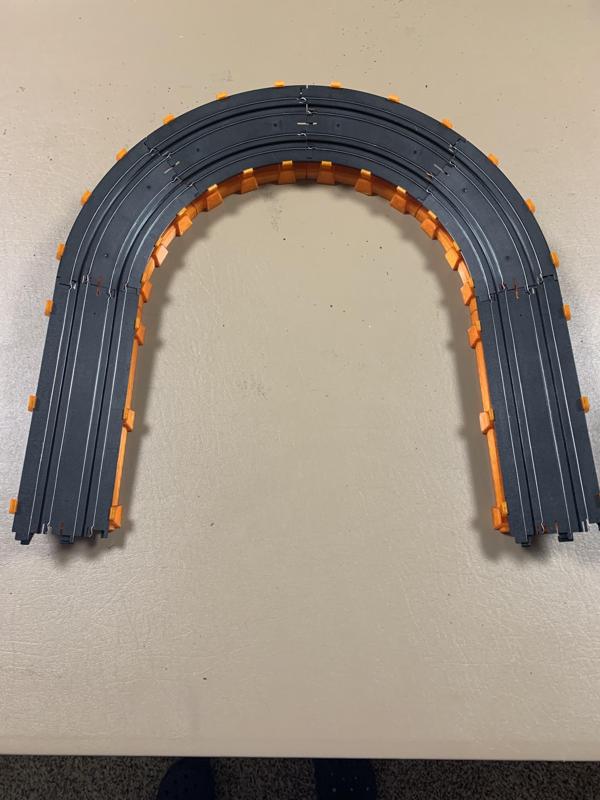 AFX Slot Car 9 inch 2 Lane Banked Curve Support