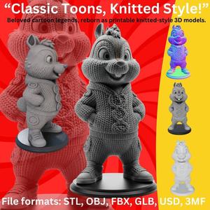 Alvin Knitted Texture Classic Cartoon Planter Model