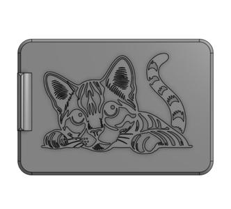 Lounging Lynx Luxe: Etched Feline Bead Box