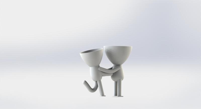 Little potted man in love