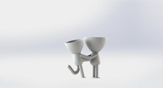 Little potted man in love