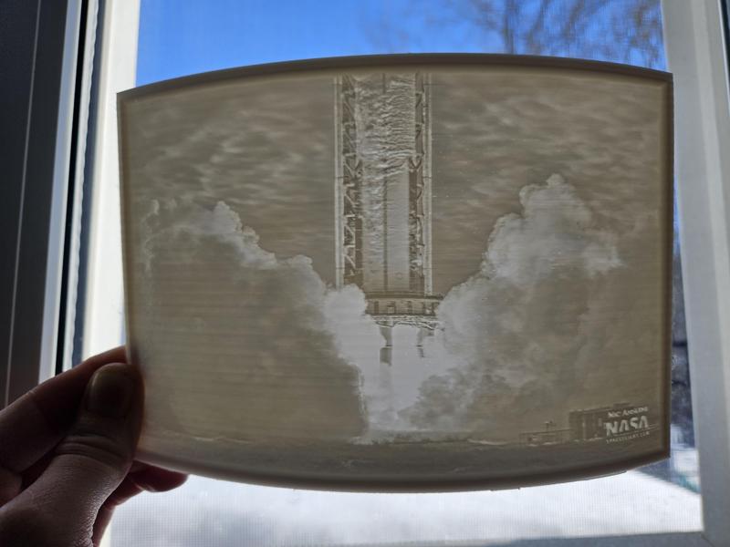 SpaceX Booster7 31 Engine static fire Lithophane