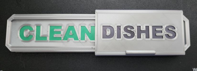 Clean Dirty Dishwasher sign