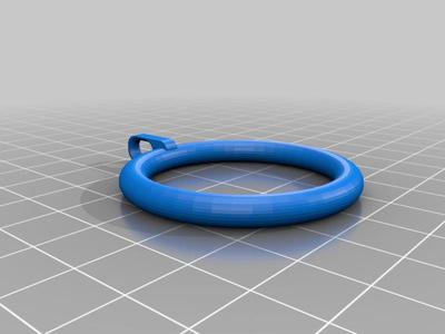 Curtain hanger ring with hook hole