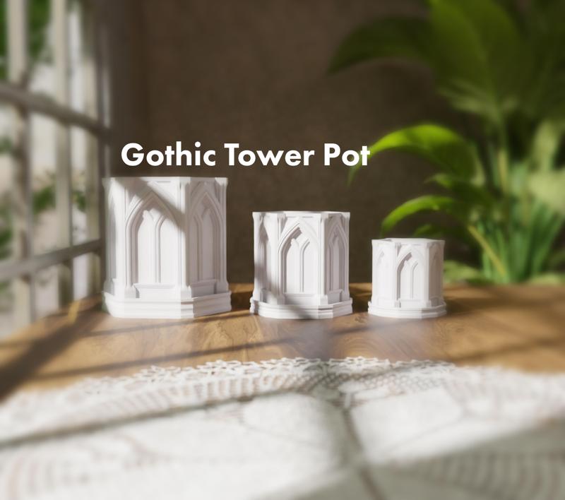 Gothic Tower Pot