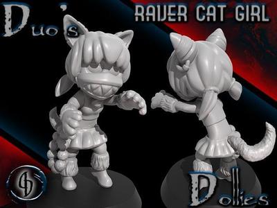 Chibi Cat Raver