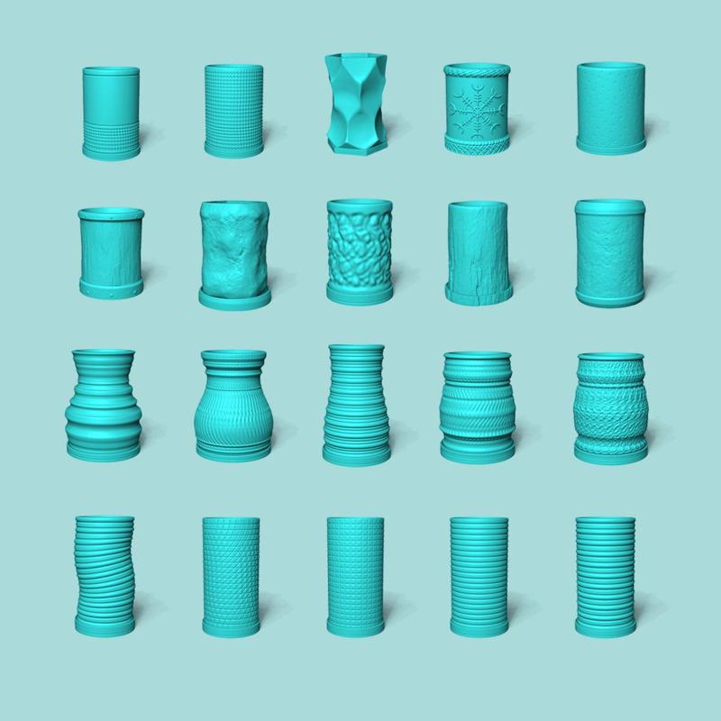 20 Vases with Plate Collection - Plant Pot - Home Decor