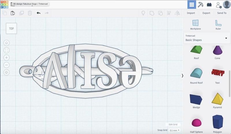 Alisa the SLP keychain name tag