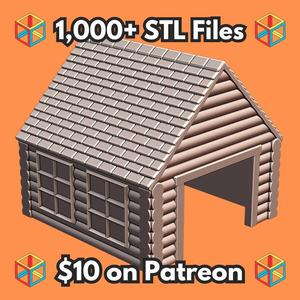 Log Cabin Wooden House Reptile Hamster Small Pet Animal Hide MineeForm FDM 3D Print STL File