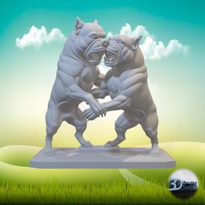 Fighting Dogs Decor