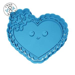 Heart - Lovely Animals (no 10) - Cookie Cutter - Fondant - Polymer Clay