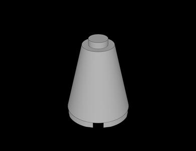 Lego Compatible (3942a.dat) Cone  2 x  2 x  2 with Solid Stud