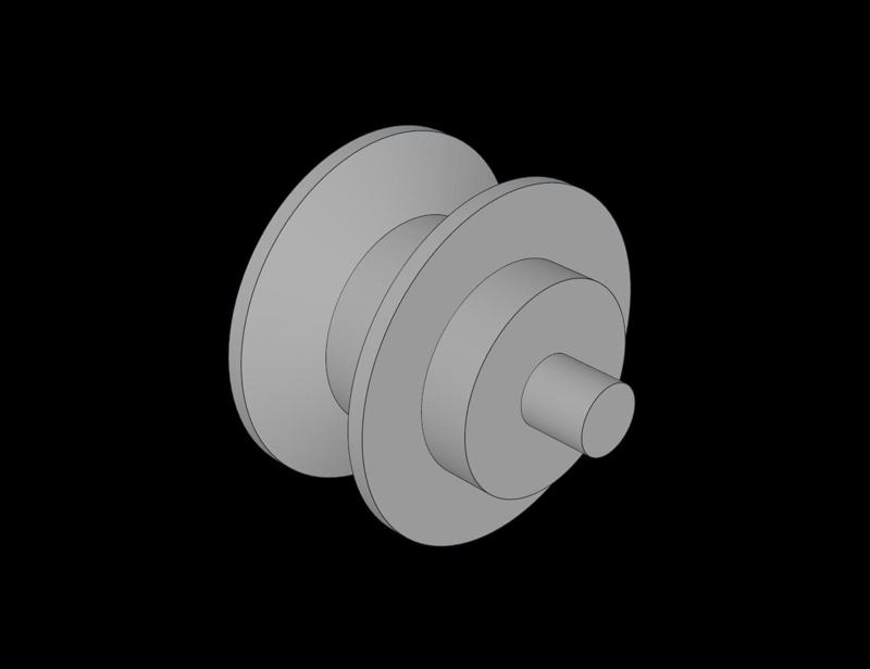 Lego Compatible (3464.dat) Wheel Centre with Stub Axles