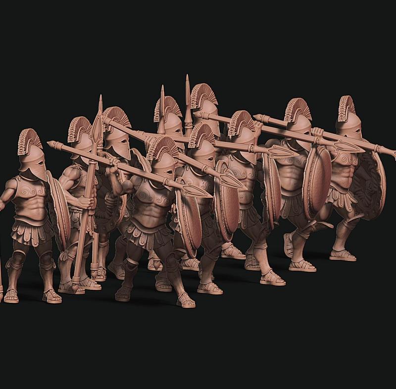 Ancient Greek Hoplitas - City Guard x10 - 32mm