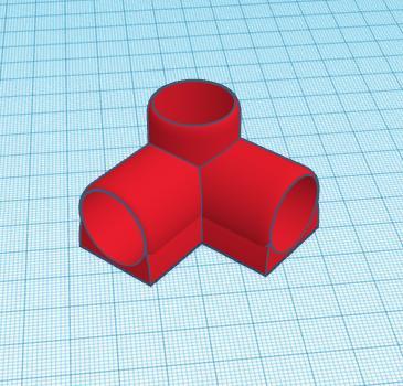 20mm Conduit joiner 3 way (x, y, z)