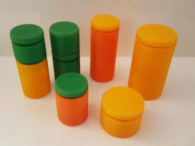 Outside Threaded Utility Survival Capsule / Container / Tube