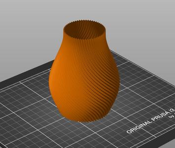 High wigly twisted vase
