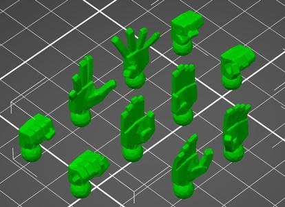 Lucky 13 Hands Only, Low Poly, without attached supports
